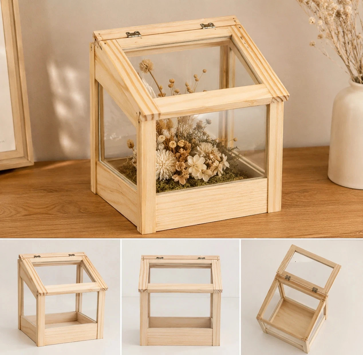 Kit vitrine décorative en bois à monter Neuf sous emballage